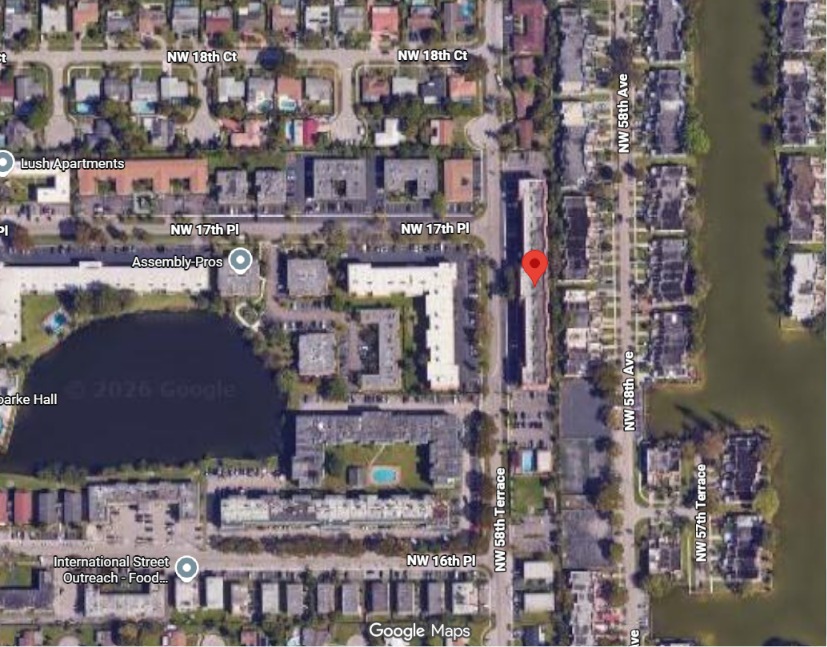 Map of 1700 NW 58th Terrace, Sunrise, FL